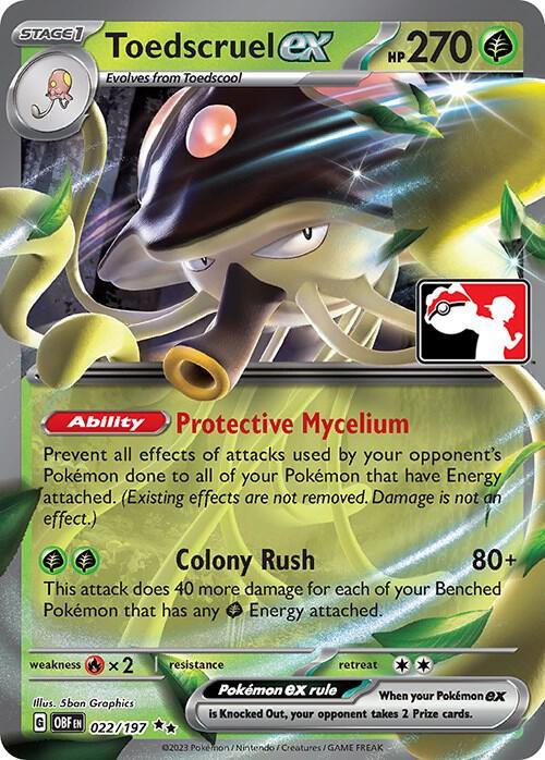 Obsidian Flames Toedscruel Ex [Prize-Pack] Pokémon card